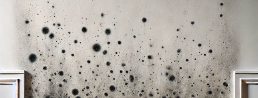 black mold growing on walls of home